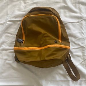 LuluLemon Brown and Orange backpack Never used